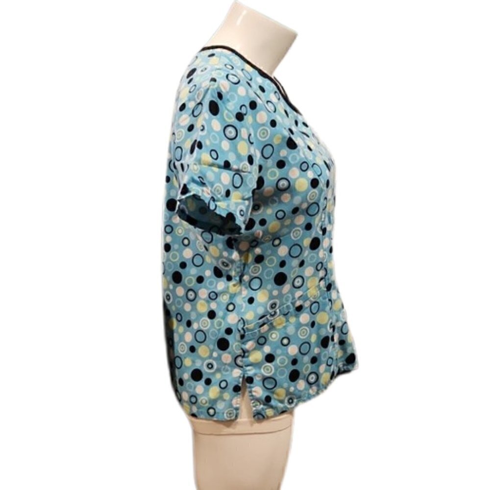 [Scrubstar] Blue Circle Scrub Top - Size L - Picture 3 of 5